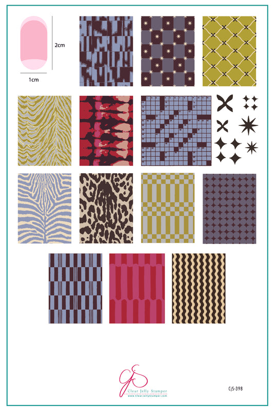 Low Light Lounge (CjS-398) Etched Nail Art Stamping Plate