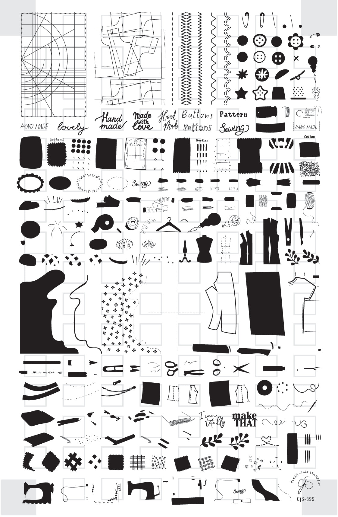 Made with Love (CjS-399) Etched Nail Art Stamping Plate