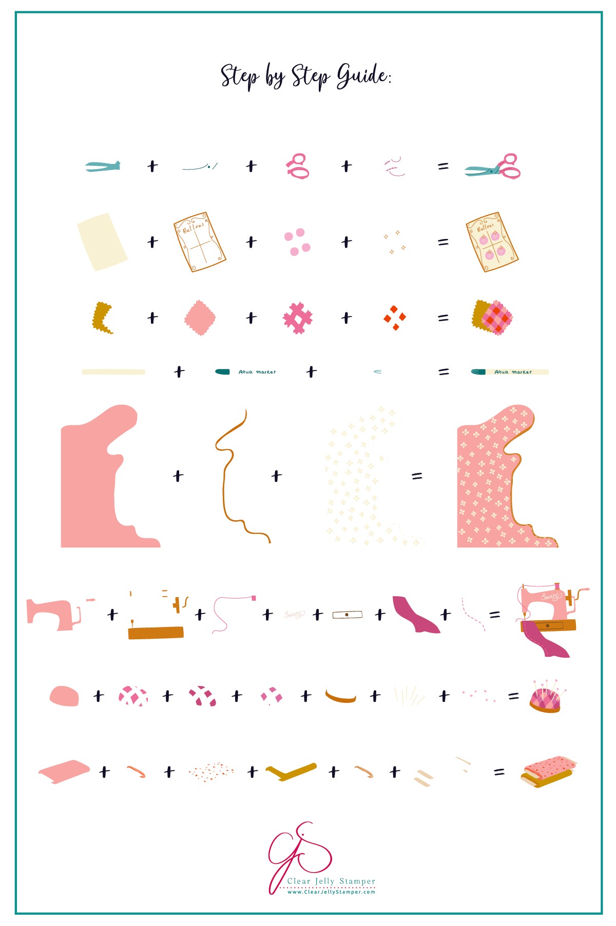 Made with Love (CjS-399) Etched Nail Art Stamping Plate