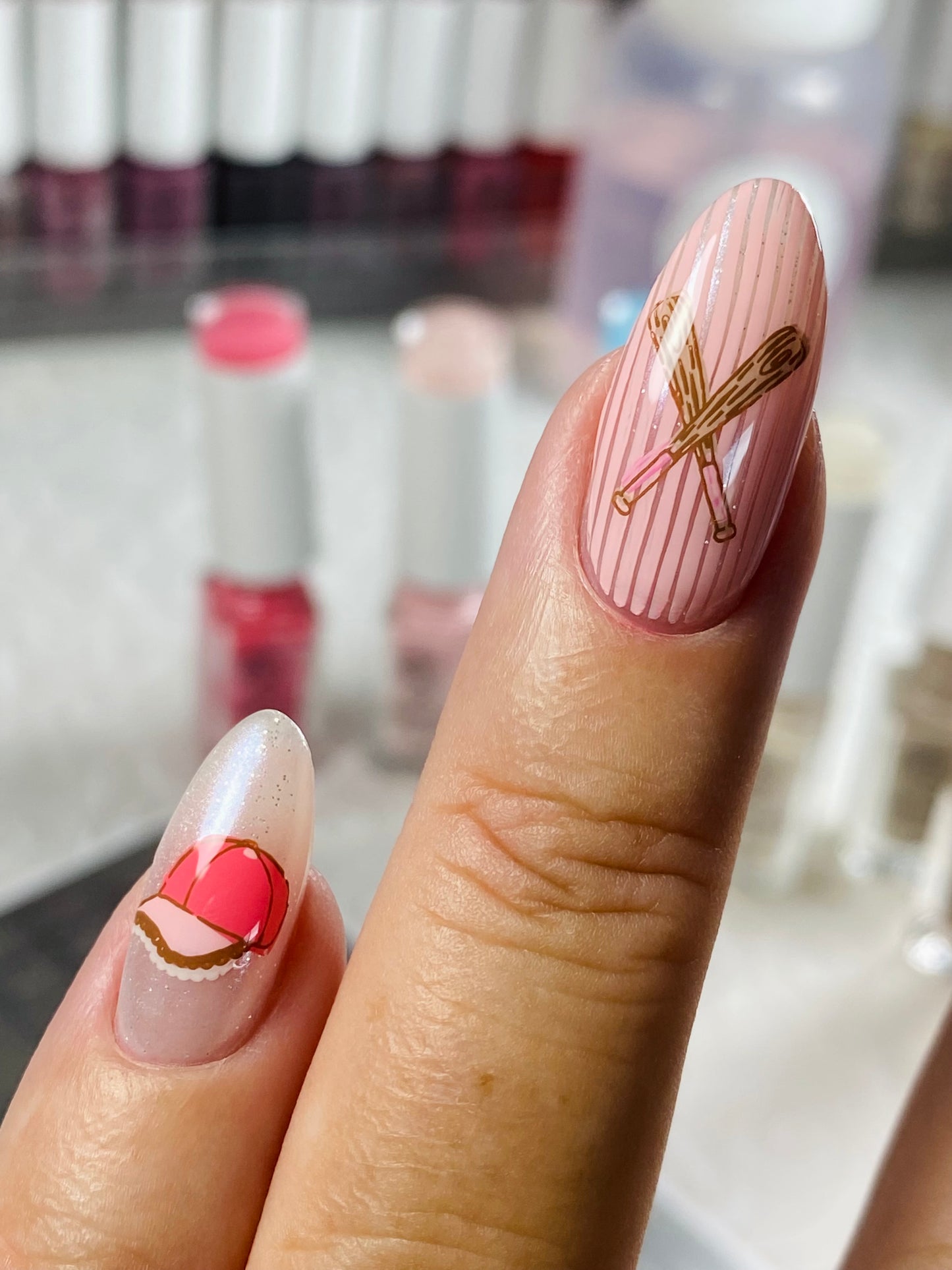 Cherry Picked For The Game (CjS-416) Etched Nail Art Stamping Plate