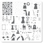 Happy-Go-Lucky (CjS-418) Etched Nail Art Stamping Plate