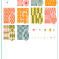 Retro Radiance (CjS-426) Etched Nail Art Stamping Plate