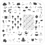 Christmas "Future" (CjSC-77) Steel Nail Art Layered Stamping Plate
