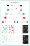 Pretty Paper - Festive (CjSC-78) Steel Nail Art Layered Stamping Plate