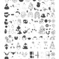 layered-nail-art-stamping-plate-with-designs-of-christmas-trees-reindeer-baubles-and-words-for-nail-art