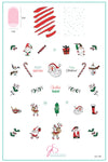 Candy Cane Lane (CjSC-82) Steel Nail Art Layered Stamping Plate