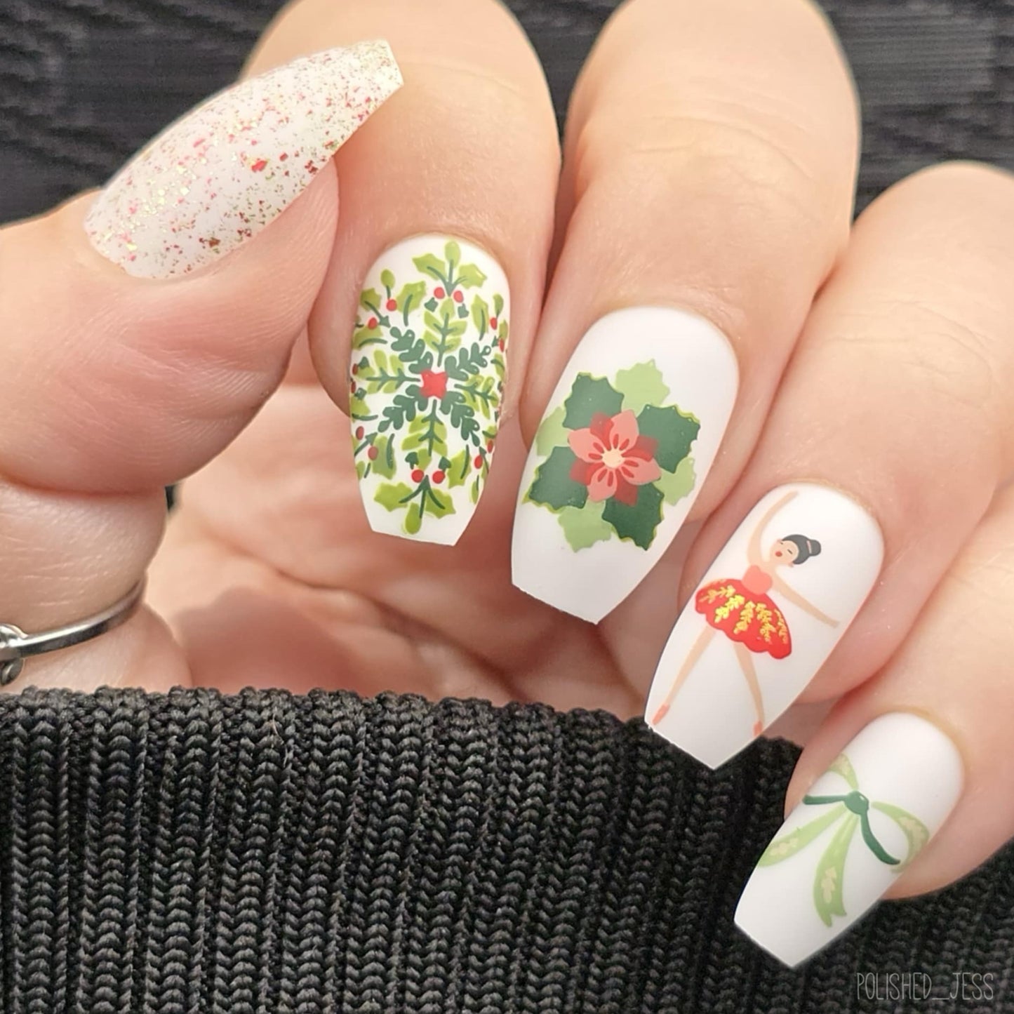 Sugarplum Express (CjSC-98) Etched Nail Art Stamping Plate