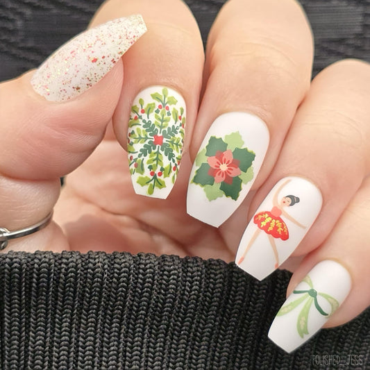 Sugarplum Express (CjSC-98) Etched Nail Art Stamping Plate