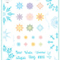 Let it Snow (CjSC-18)  - Steel Nail Art Stamping Plate