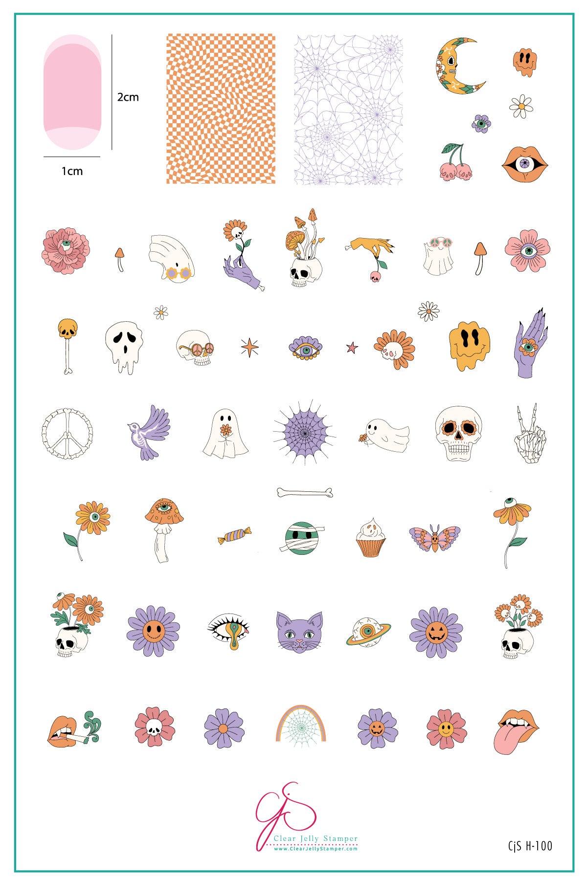 Mystic Hallows (CjSH-100) Steel Nail Art Layered Stamping Plate