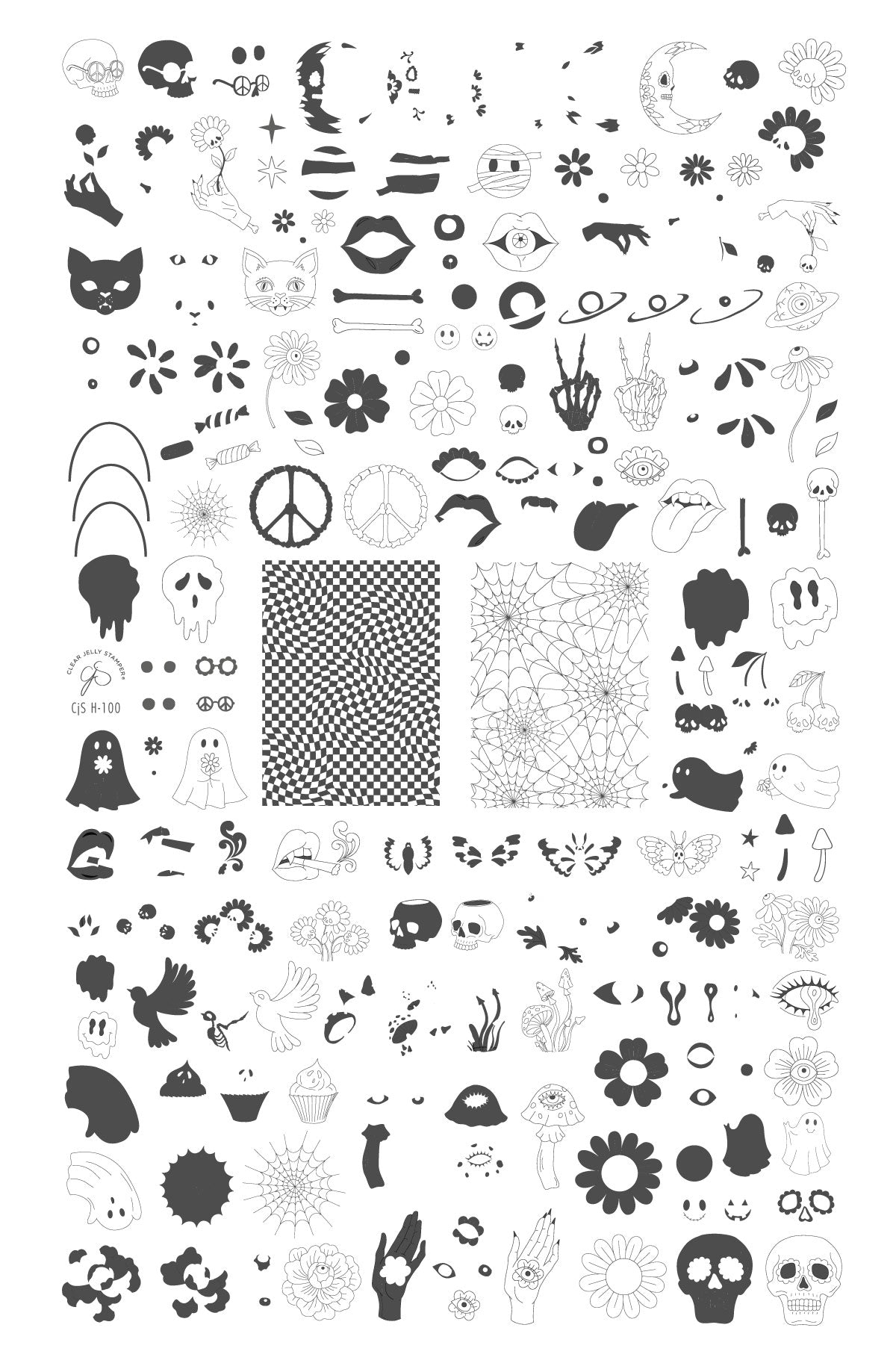 Mystic Hallows (CjSH-100) Steel Nail Art Layered Stamping Plate