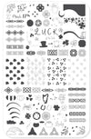 Luck (CjSH-104) Steel Nail Art Layered Stamping Plate