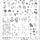 Pretty Clover (CjSH-105) Steel Nail Art Layered Stamping Plate