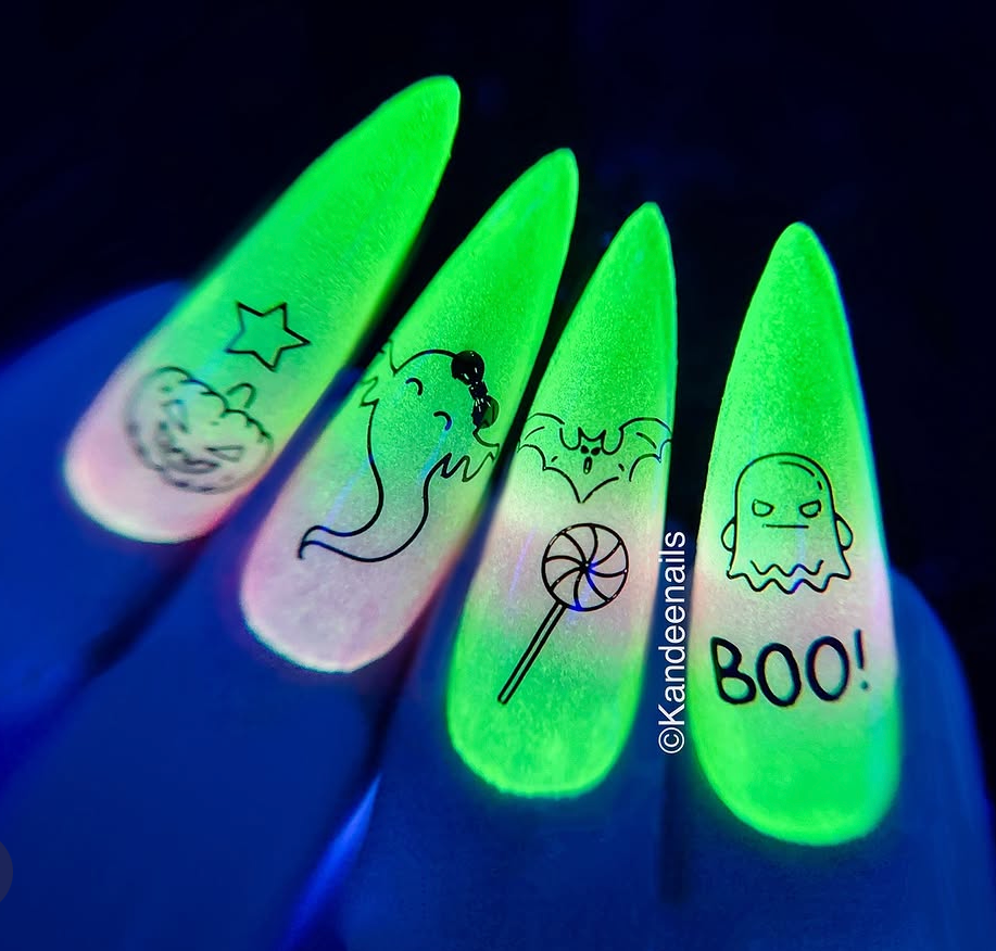 Neon Nightmares (CjSH-117) Nail Art Layered Stamping Plate – Clear