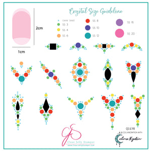 Celina Ryden - Crystal Application (CjSLC-98) Steel Nail Art Layered Stamping Plate