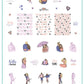 layered-nail-art-stamping-plate-inspo-card-with-colorful-images-of-couples-holding-hands-hugging-in-and-sitting-together-with-words-for-nail-art