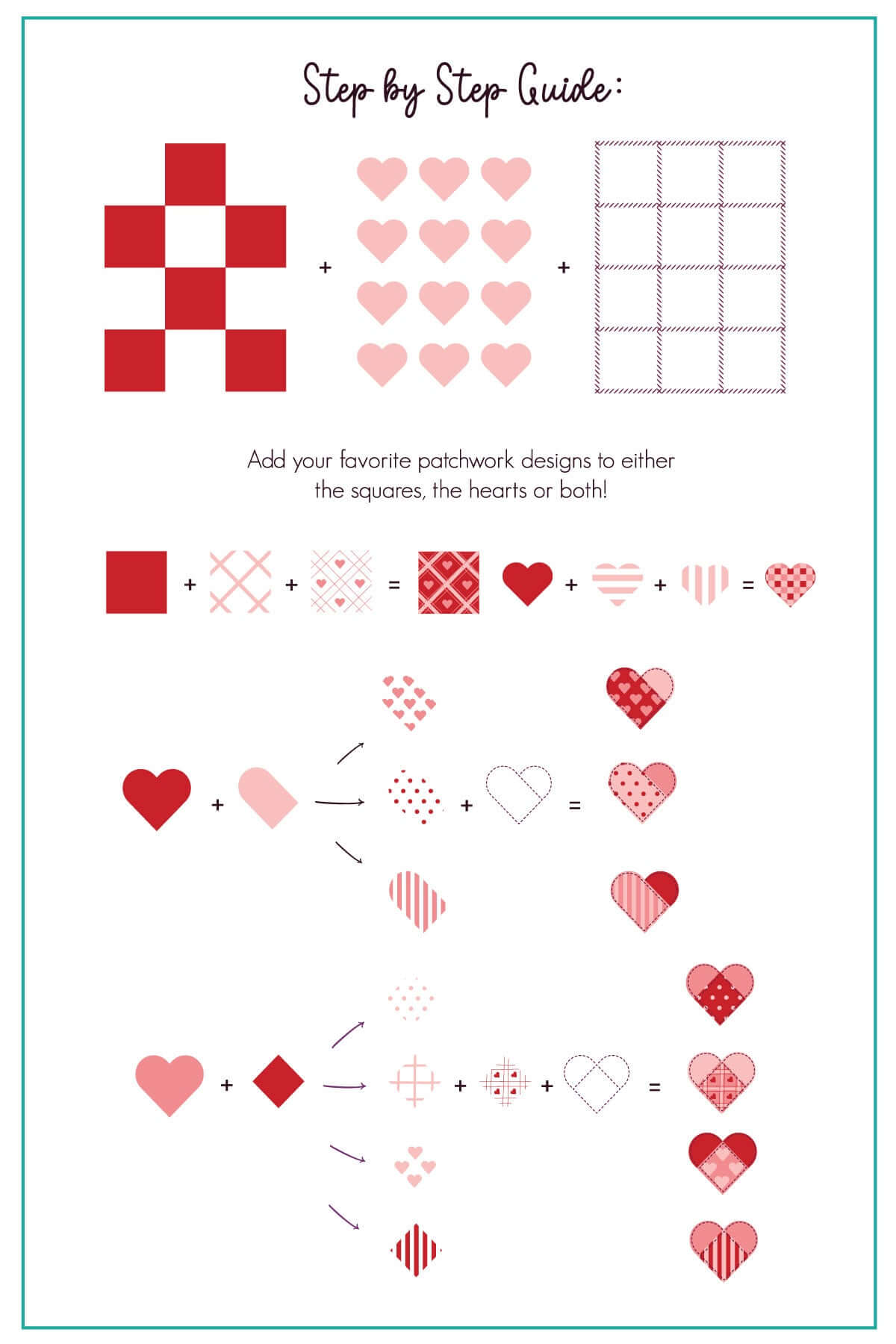 geborduurde Valentijnsdagappliqué (2 stuks) - Nederland geborduurde Valentijnsdagappliqué (2 stuks) - Nederland