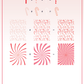 Peppermint Parade (CjSC-100) Etched Nail Art Stamping Plate