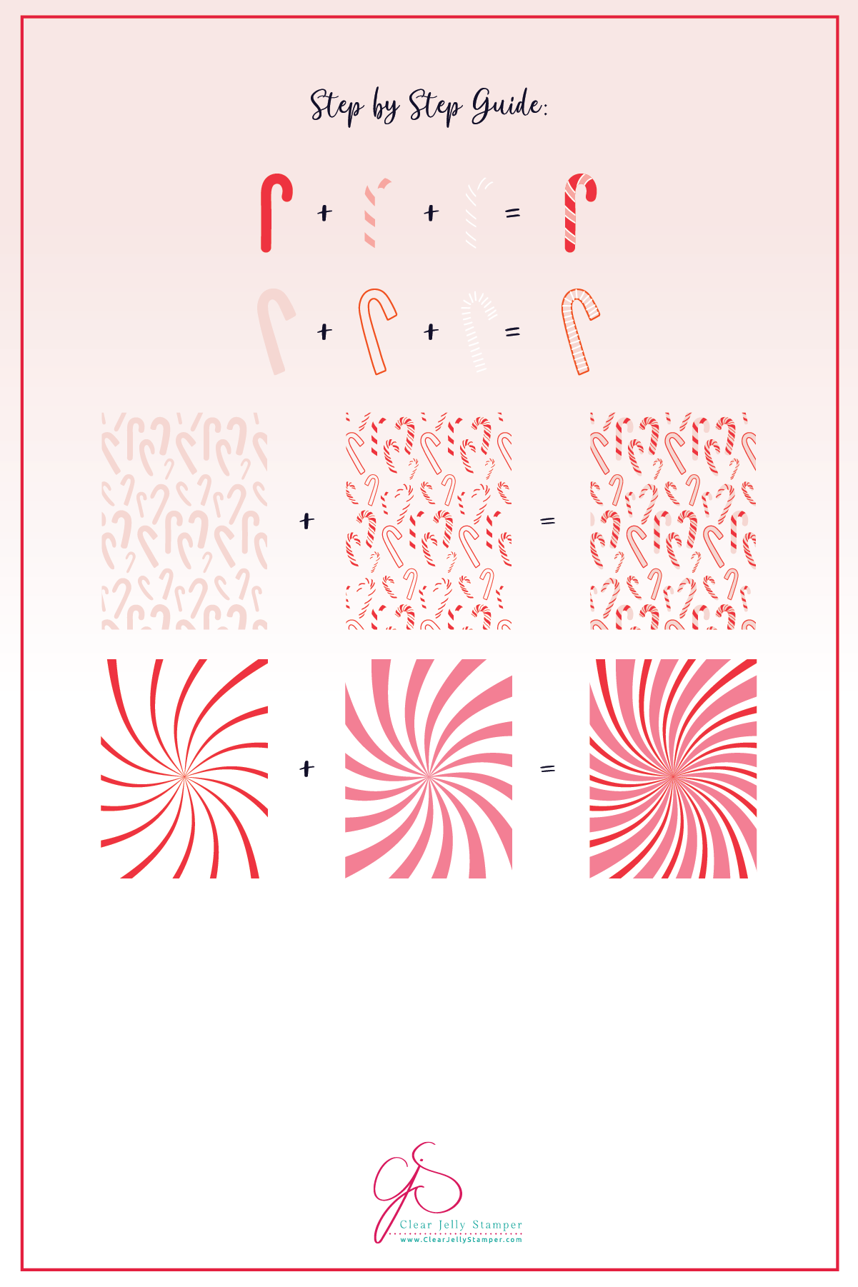 Peppermint Parade (CjSC-100) Etched Nail Art Stamping Plate