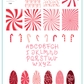 Peppermint Parade (CjSC-100) Etched Nail Art Stamping Plate