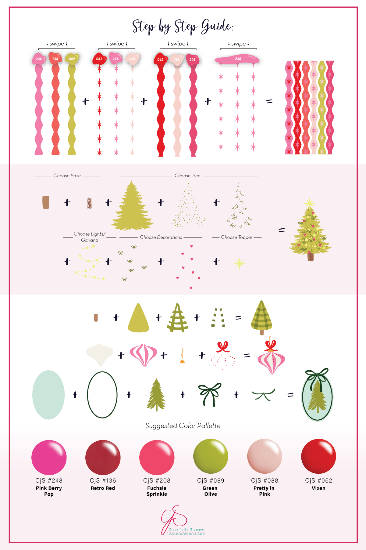 Vintage Chic Christmas (CjSC-96) Etched Nail Art Stamping Plate