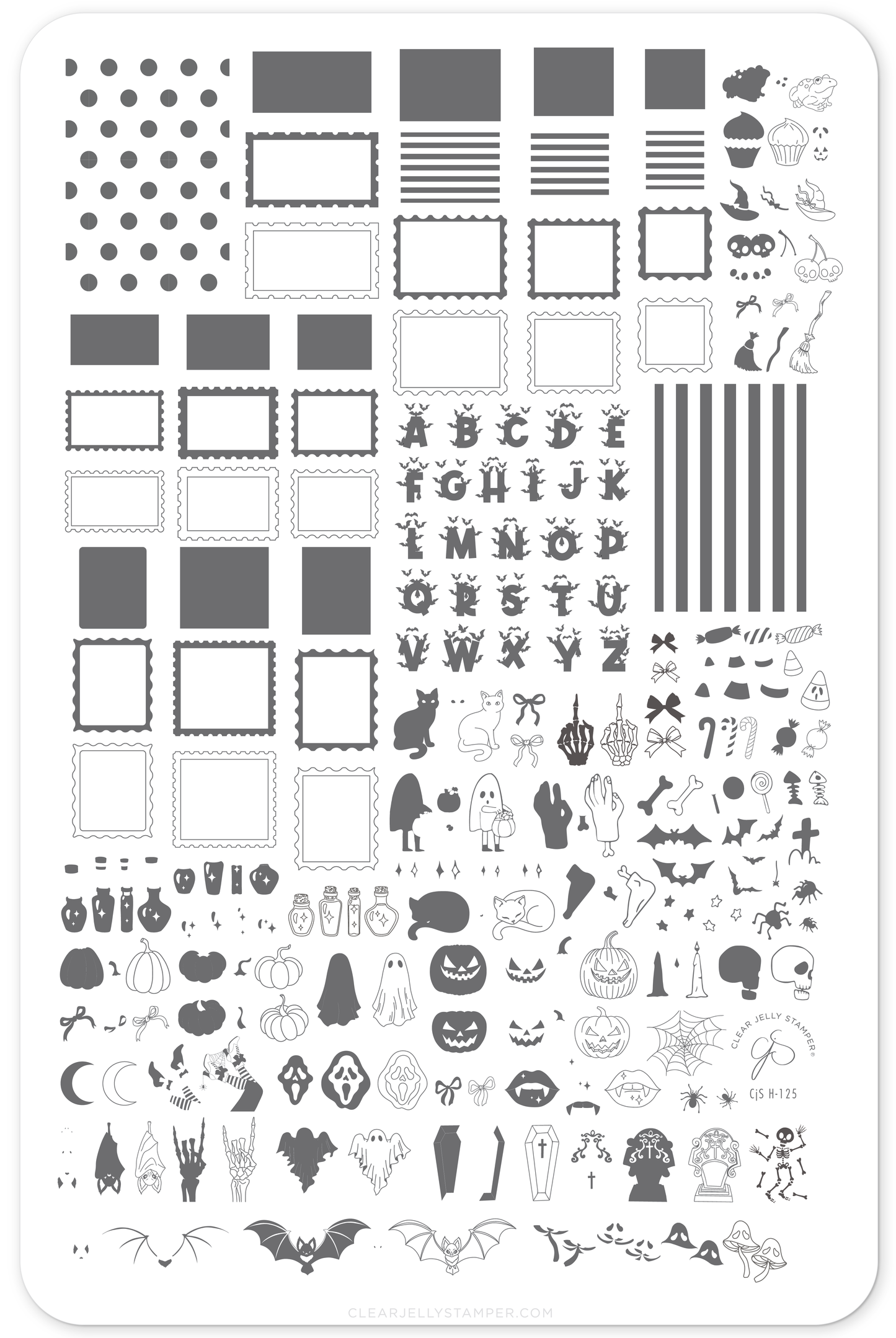 Paranormal Post (CjSH-125) Steel Nail Art Layered Stamping Plate