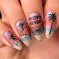 Creepy Beach (CjSH-127) Etched Nail Art Stamping Plate