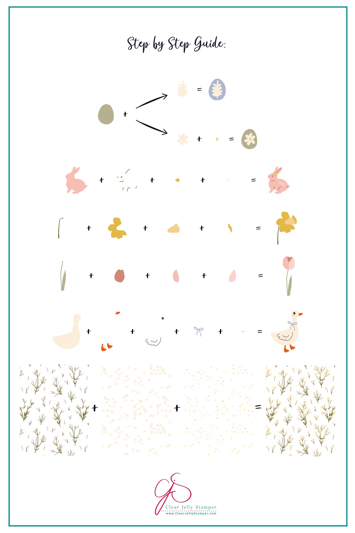 Easter Meadow (CjSH-134) Etched Nail Art Stamping Plate