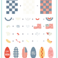 Stars, Stripes & Snacks (CjSH-139) Etched Nail Art Stamping Plate