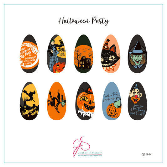 Halloween Party (CjSH-141) Etched Nail Art Stamping Plate