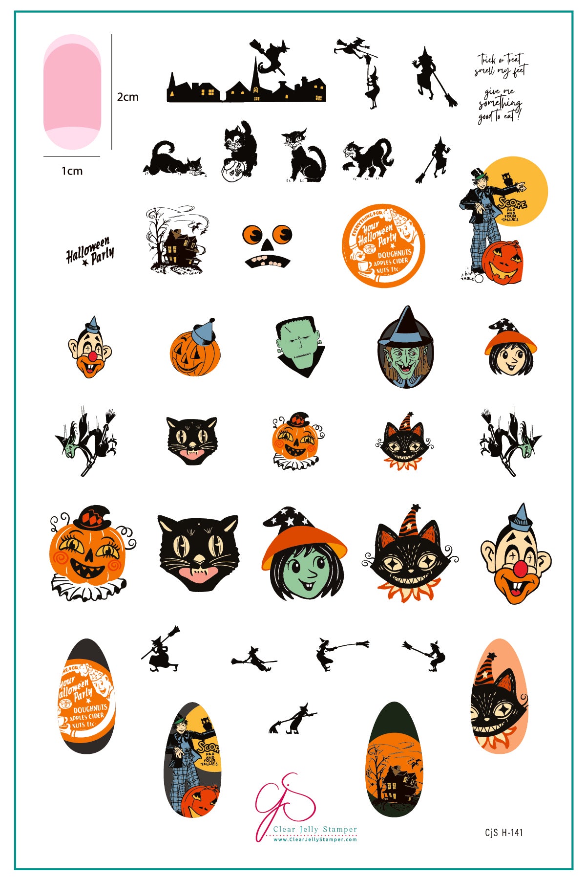 Halloween Party (CjSH-141) Etched Nail Art Stamping Plate