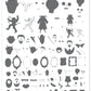 Lil Night Creatures (CjSH-142) Etched Nail Art Stamping Plate