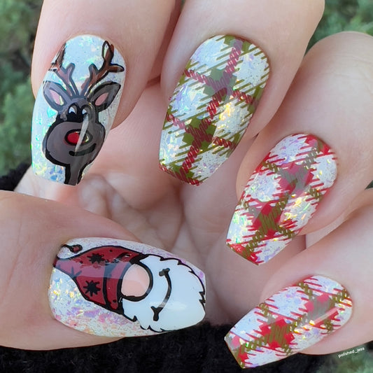 What the Elf? (CjSLC-100) Steel Nail Art Layered Stamping Plate