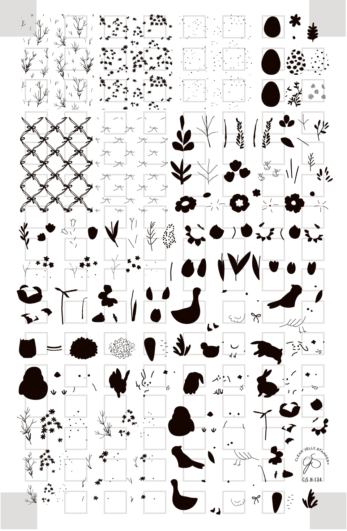 Easter Meadow (CjSH-134) Etched Nail Art Stamping Plate