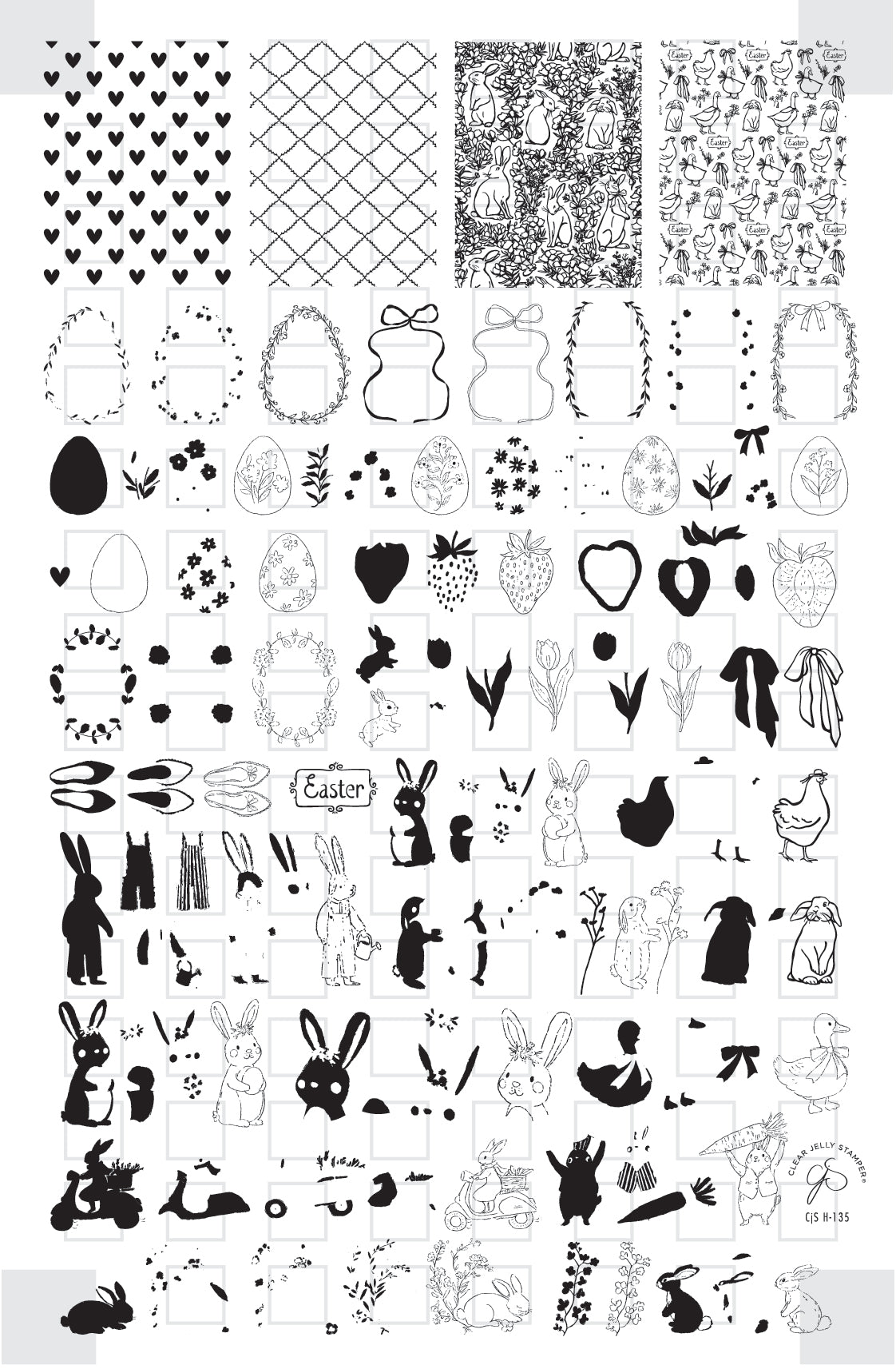 Heirloom Easter (CjSH-135) Etched Nail Art Stamping Plate