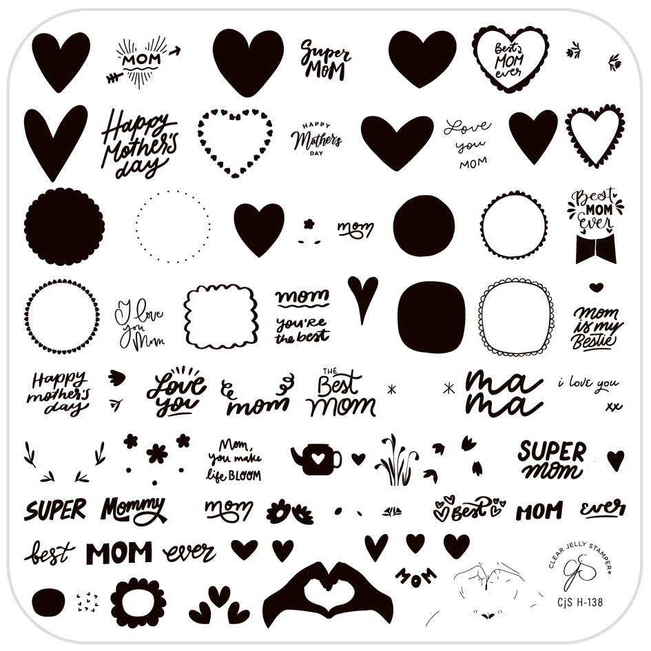 Super Mom! (CjSH-138) Etched Nail Art Stamping Plate