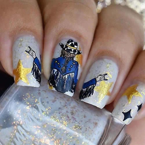 stunning-manciure-with-a-nail-art-design-image-of-a-disco-cowgirl-over-three-nails