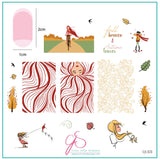 Fall Breeze (CjS-323) Steel Nail Art Layered Stamping Plate