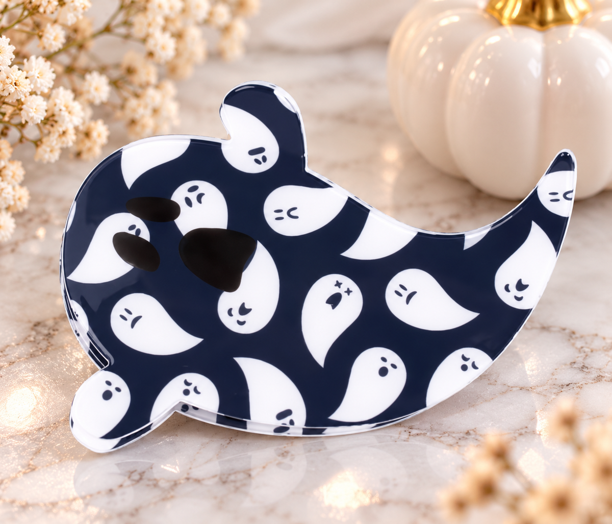 Hair Clip - Halloween Ghost