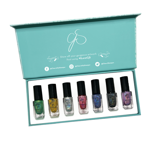 Nail Art Stamping Color Kit - Holo (7 Colors)