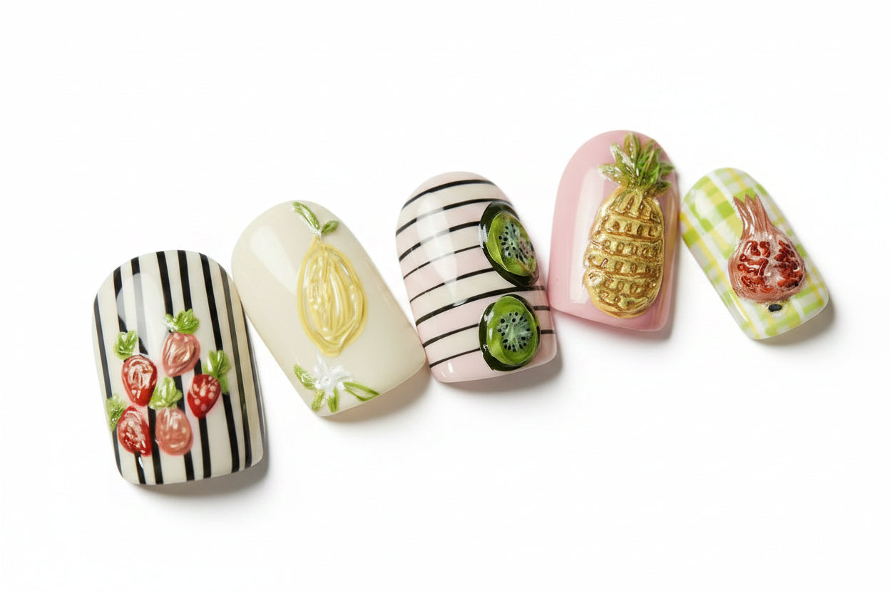 Cabana Stripes (CjS-388) Etched Nail Art Stamping Plate