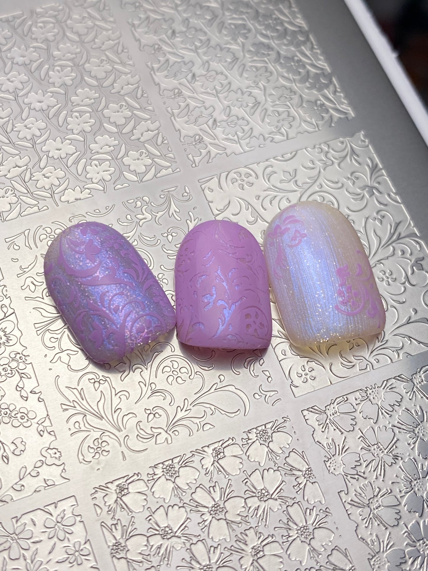 Garden Layers (CjS-411) Etched Nail Art Stamping Plate