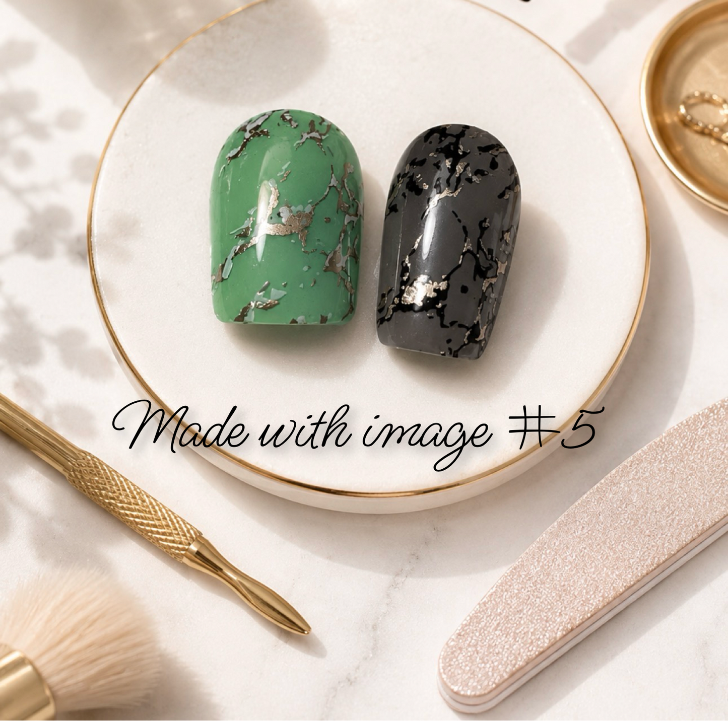Marble Crush (CjS-405) Etched Nail Art Stamping Plate