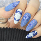 Frozen Flakes (CjS-143) Etched Nail Art Stamping Plate