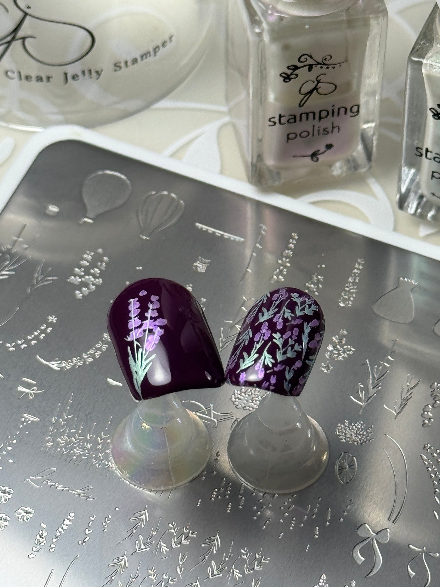 Lavender Grove (CjS-397) Etched Nail Art Stamping Plate