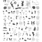 layered-nail-art-stamping-plate-showing-designs-of-fairies-mushrooms-flowers-and-words-for-nail-art