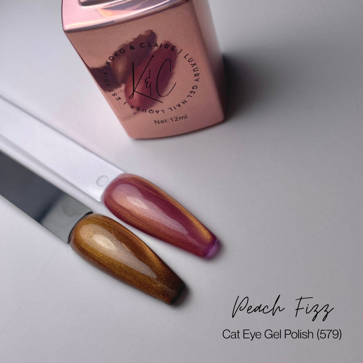 0579 Peach Fizz (Hema-free) - KoKo & Claire Cateye Gel Polish