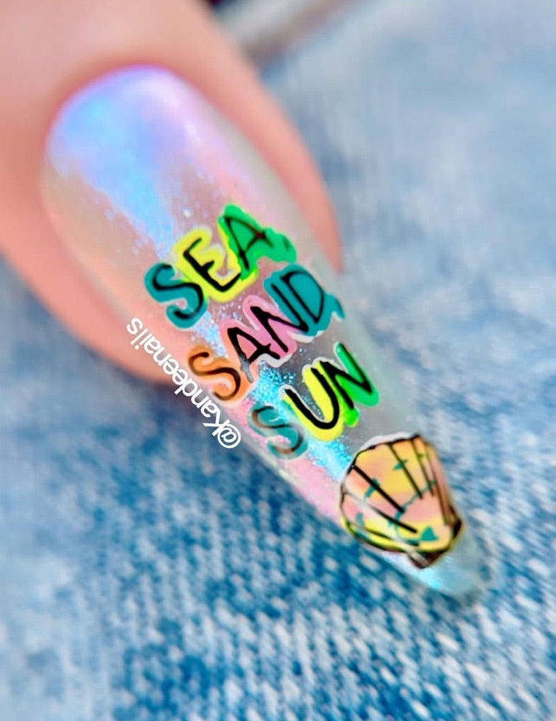 Retro Summer (CjS-391) Etched Nail Art Stamping Plate