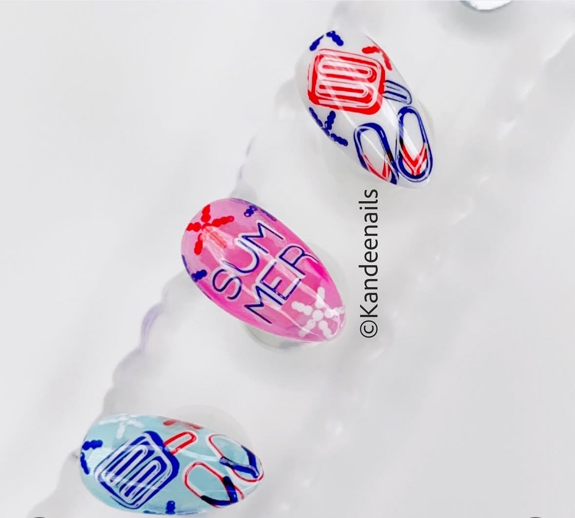 Neon Summer (CjS-366) Etched Nail Art Stamping Plate