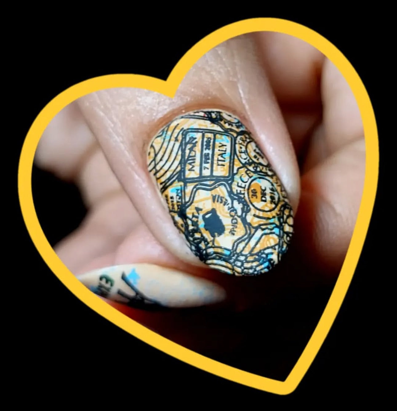 Explore the World (CjS-291) Etched Nail Art Stamping Plate